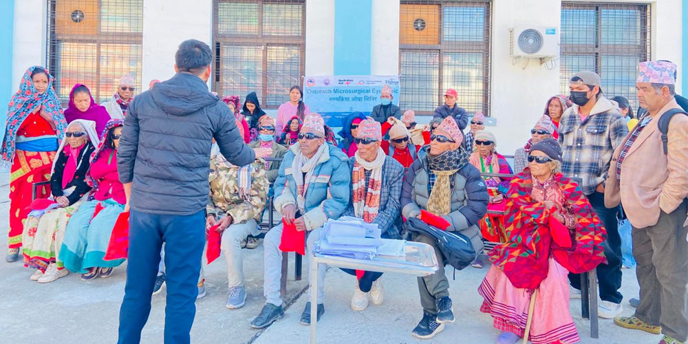 जुम्लामा ९० जना मोतियाविन्दुका बिरामीको दृष्टि सुधार