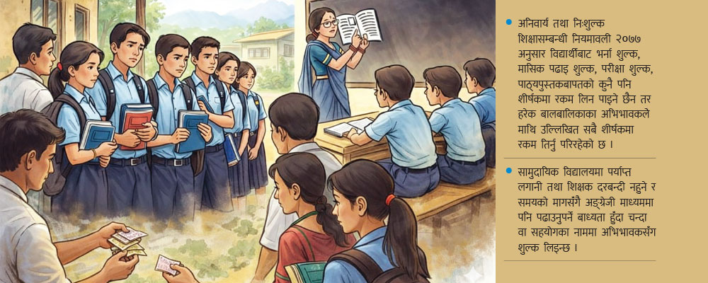 निःशुल्क शिक्षाको हक कागजमा मात्रै