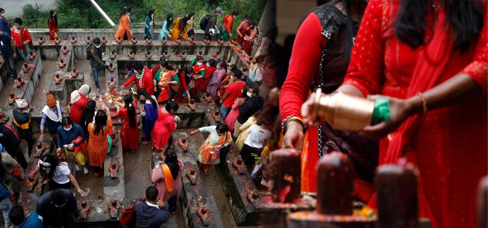 कोरोना बिर्सिएर शिवालयहरुमा भक्तजनको भीड